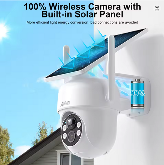 ANRAN 1/2 pièces 5MP caméra solaire extérieure 2.4G Wifi
