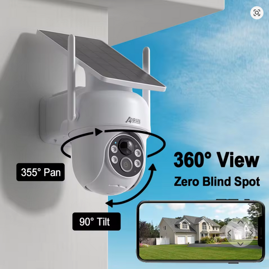 ANRAN 1/2 pièces 5MP caméra solaire extérieure 2.4G Wifi